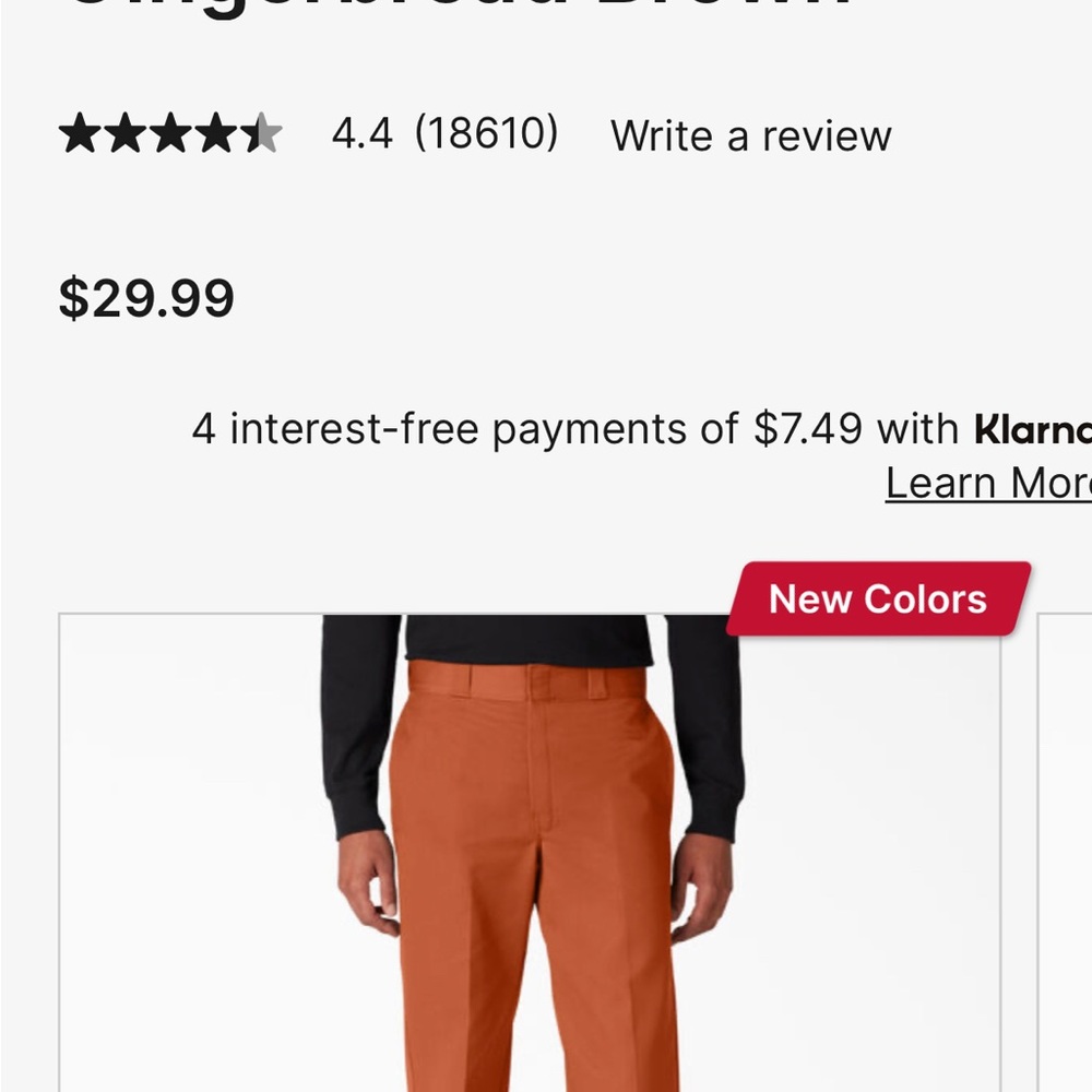 Mens Dickies 30X32 Original fit